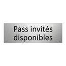 Pass invités disponibles