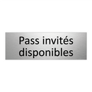 Pass invités disponibles