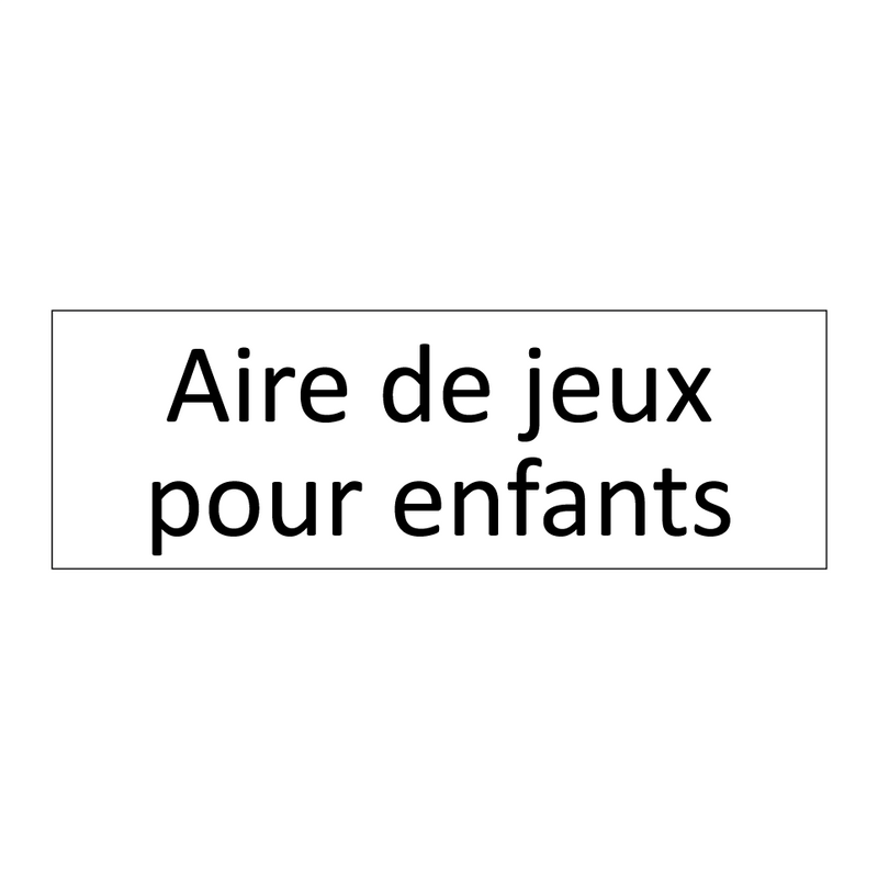 Aire de jeux pour enfants