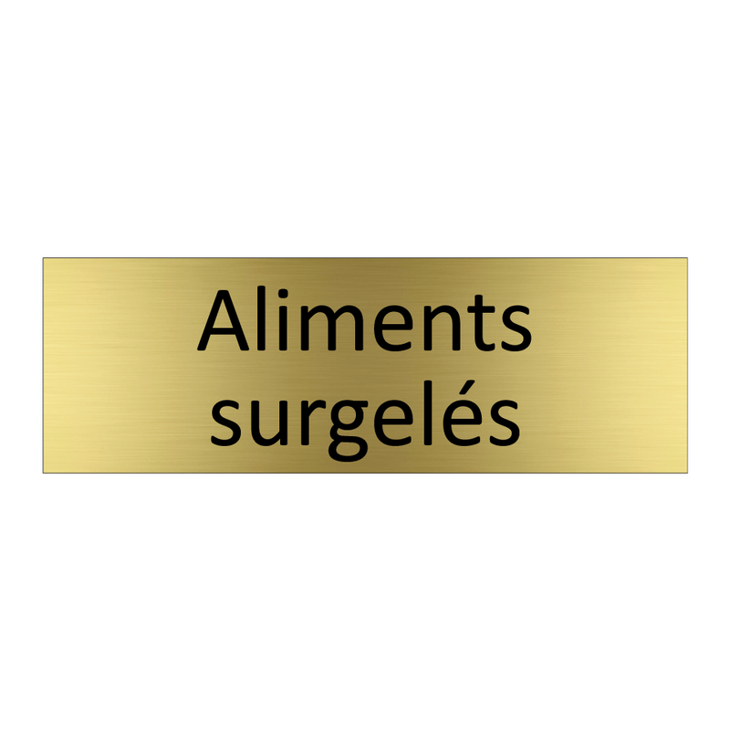 Aliments surgelés