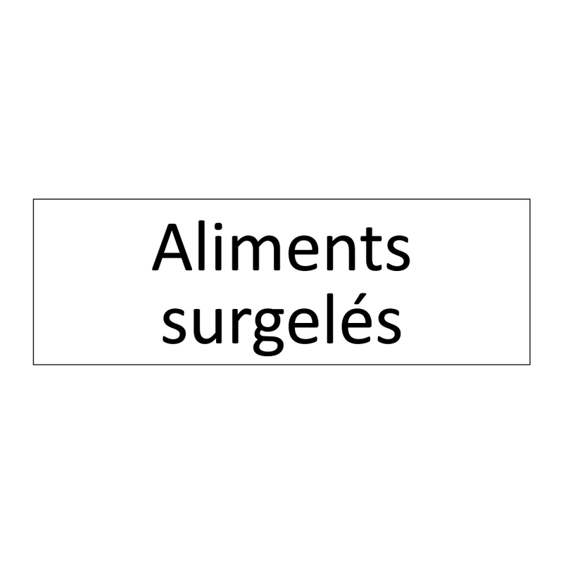 Aliments surgelés