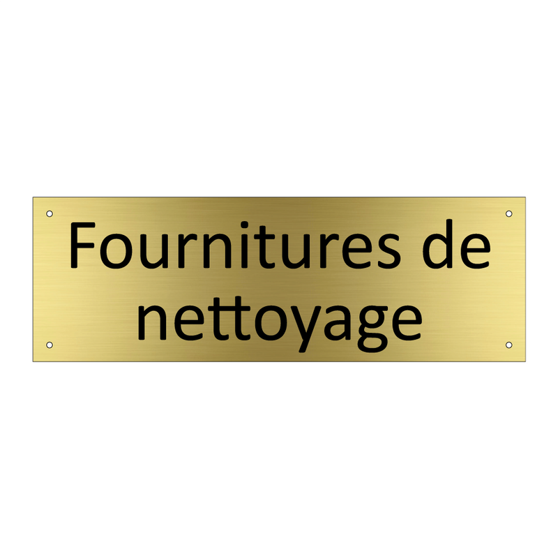 Fournitures de nettoyage