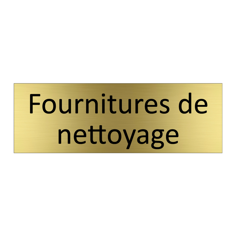 Fournitures de nettoyage