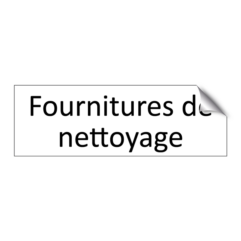 Fournitures de nettoyage