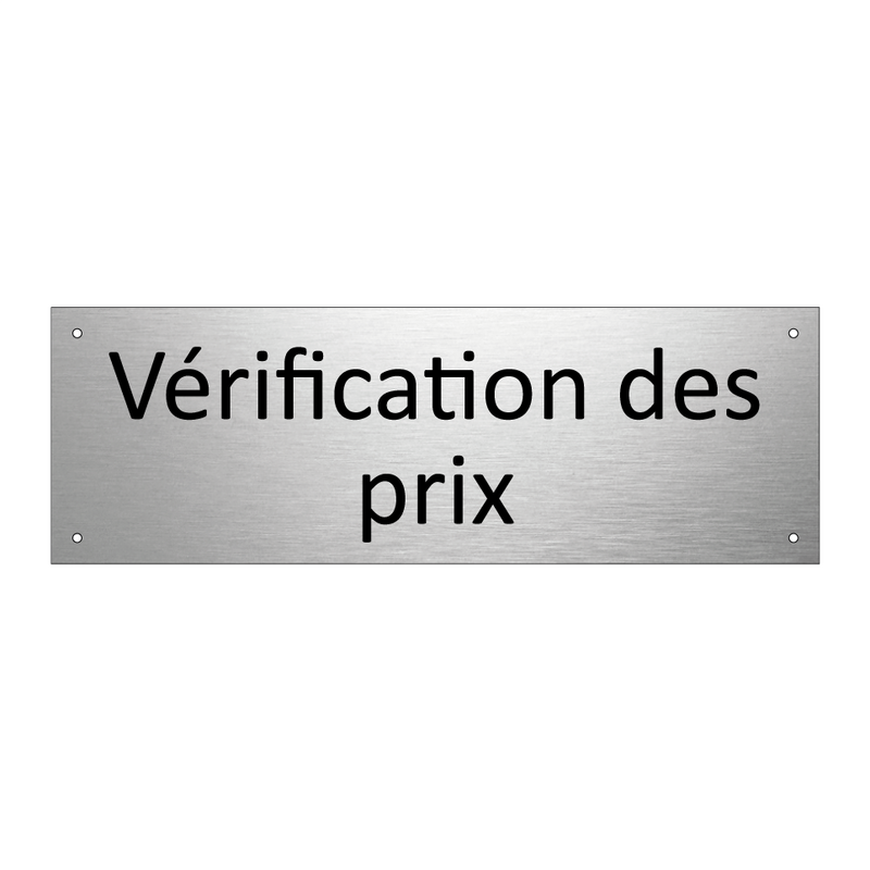 Vérification des prix
