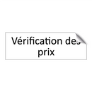Vérification des prix