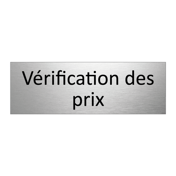 Vérification des prix
