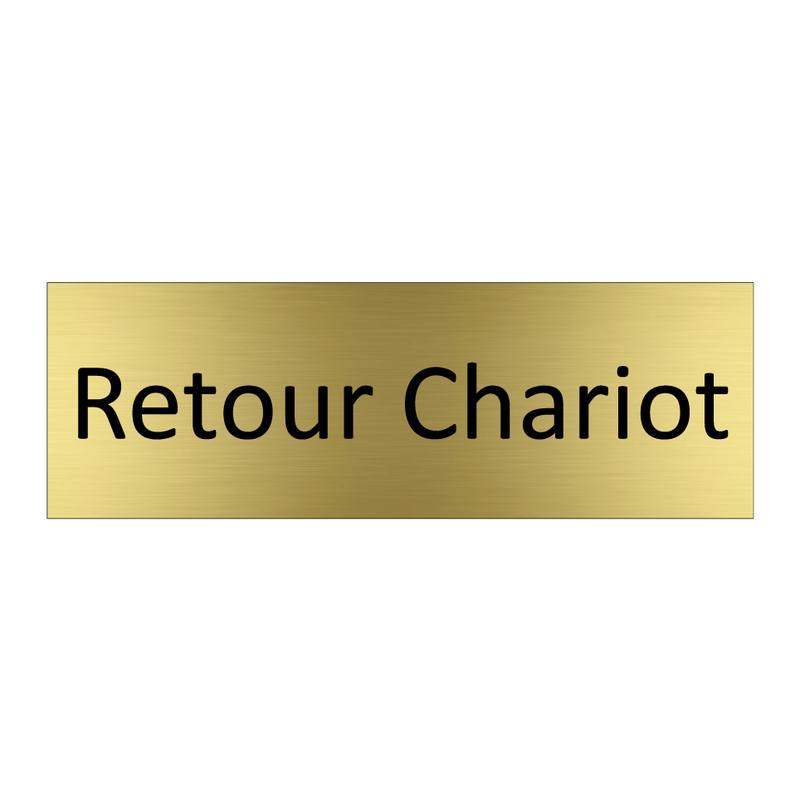 Retour Chariot