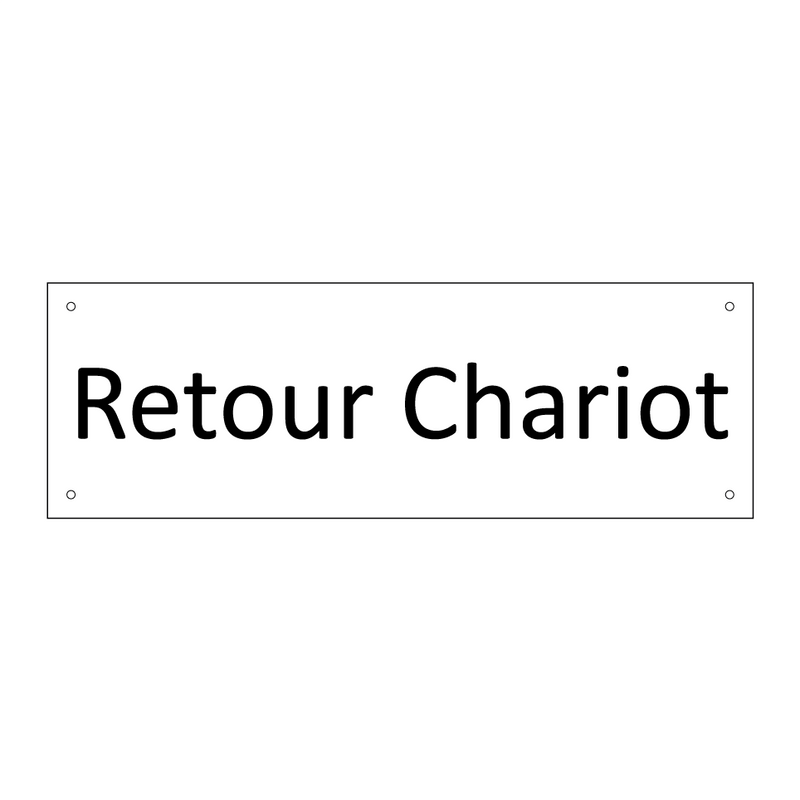 Retour Chariot