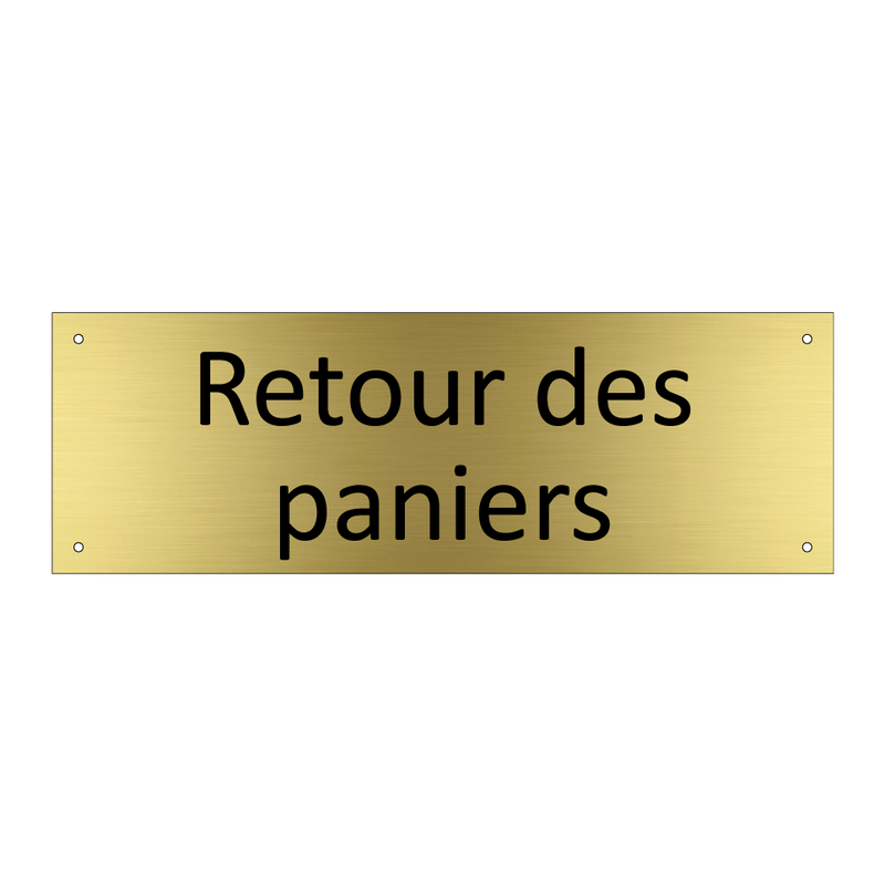 Retour des paniers