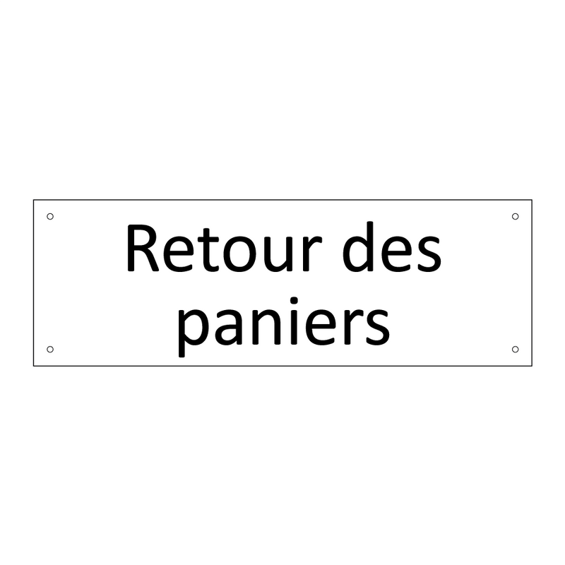 Retour des paniers