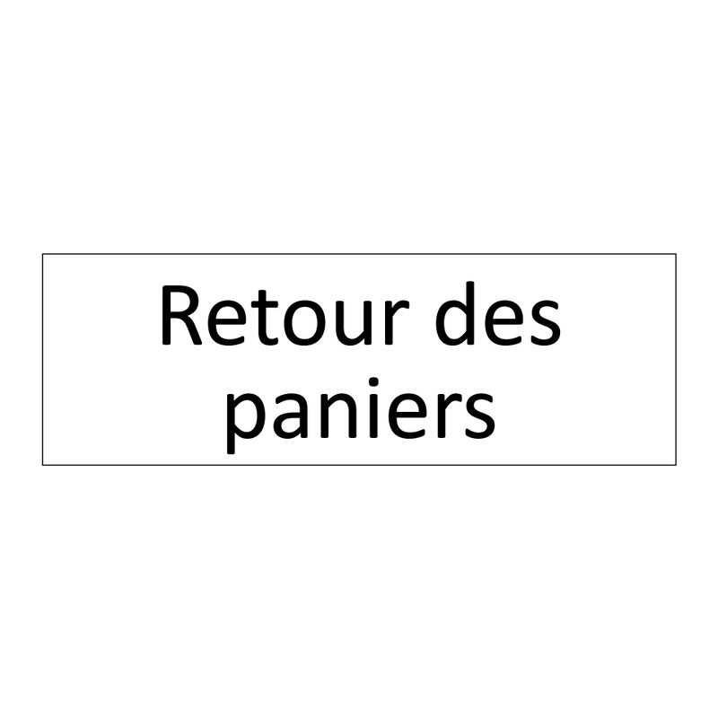 Retour des paniers