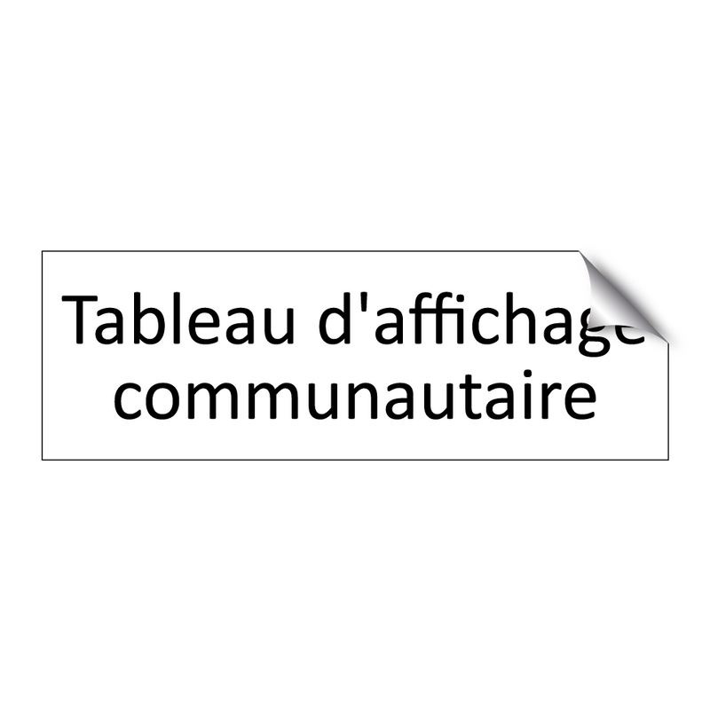 Tableau d'affichage communautaire