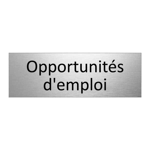 Opportunités d'emploi