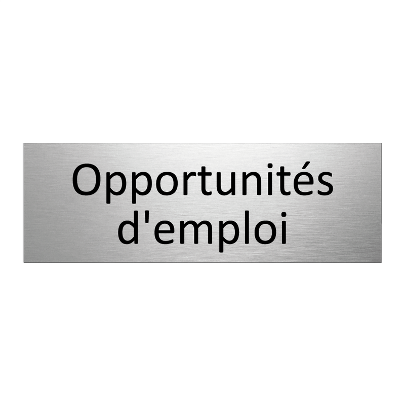 Opportunités d'emploi