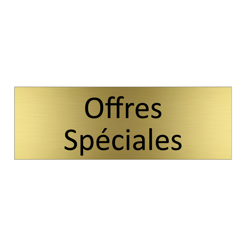 Offres Spéciales