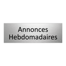 Annonces Hebdomadaires