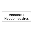 Annonces Hebdomadaires
