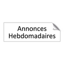 Annonces Hebdomadaires