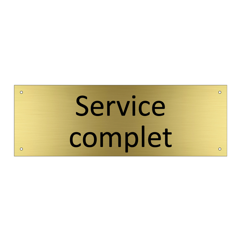 Service complet