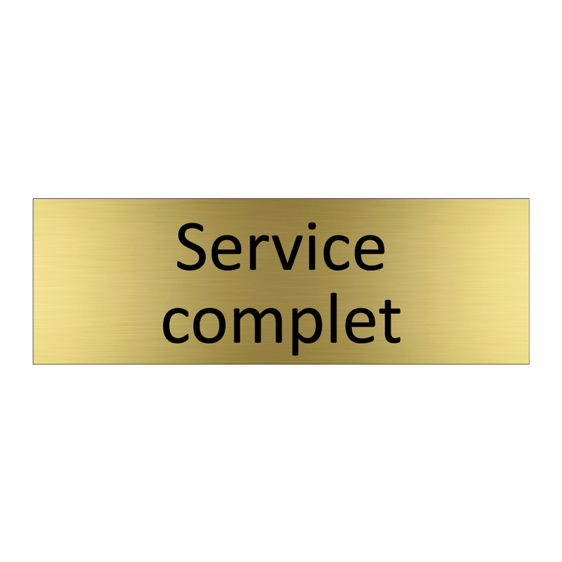 Service complet
