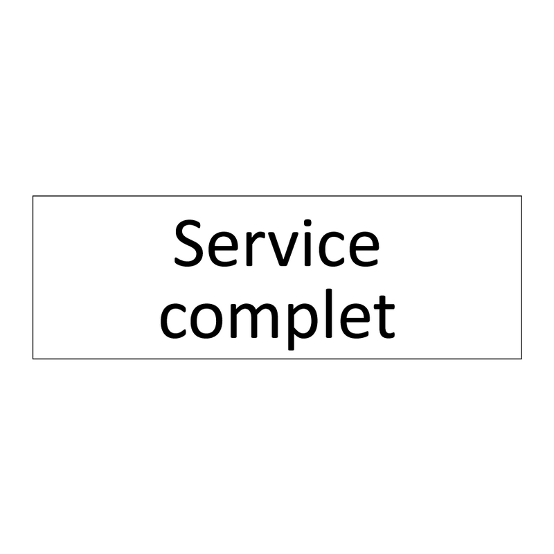 Service complet