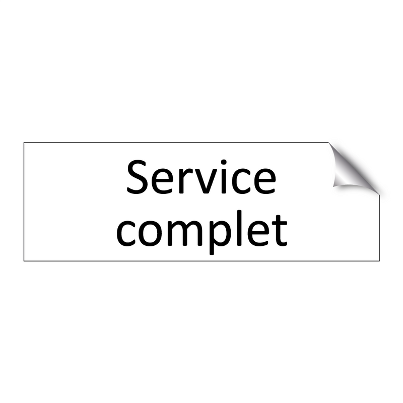 Service complet