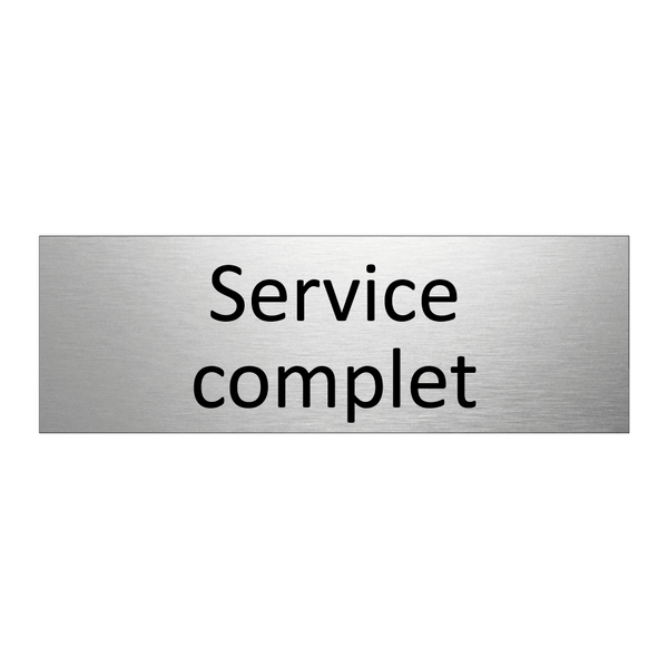 Service complet