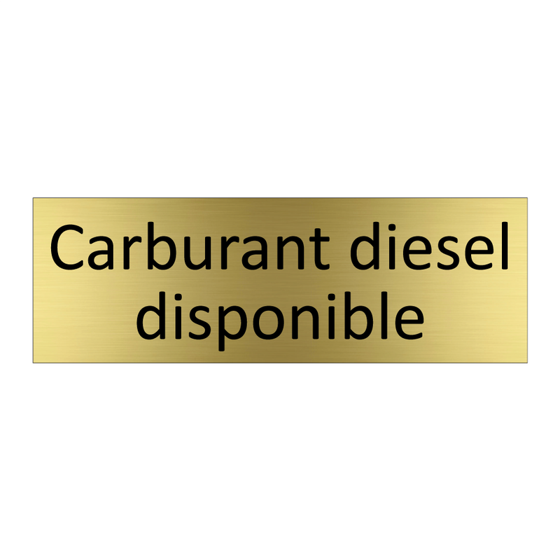 Carburant diesel disponible