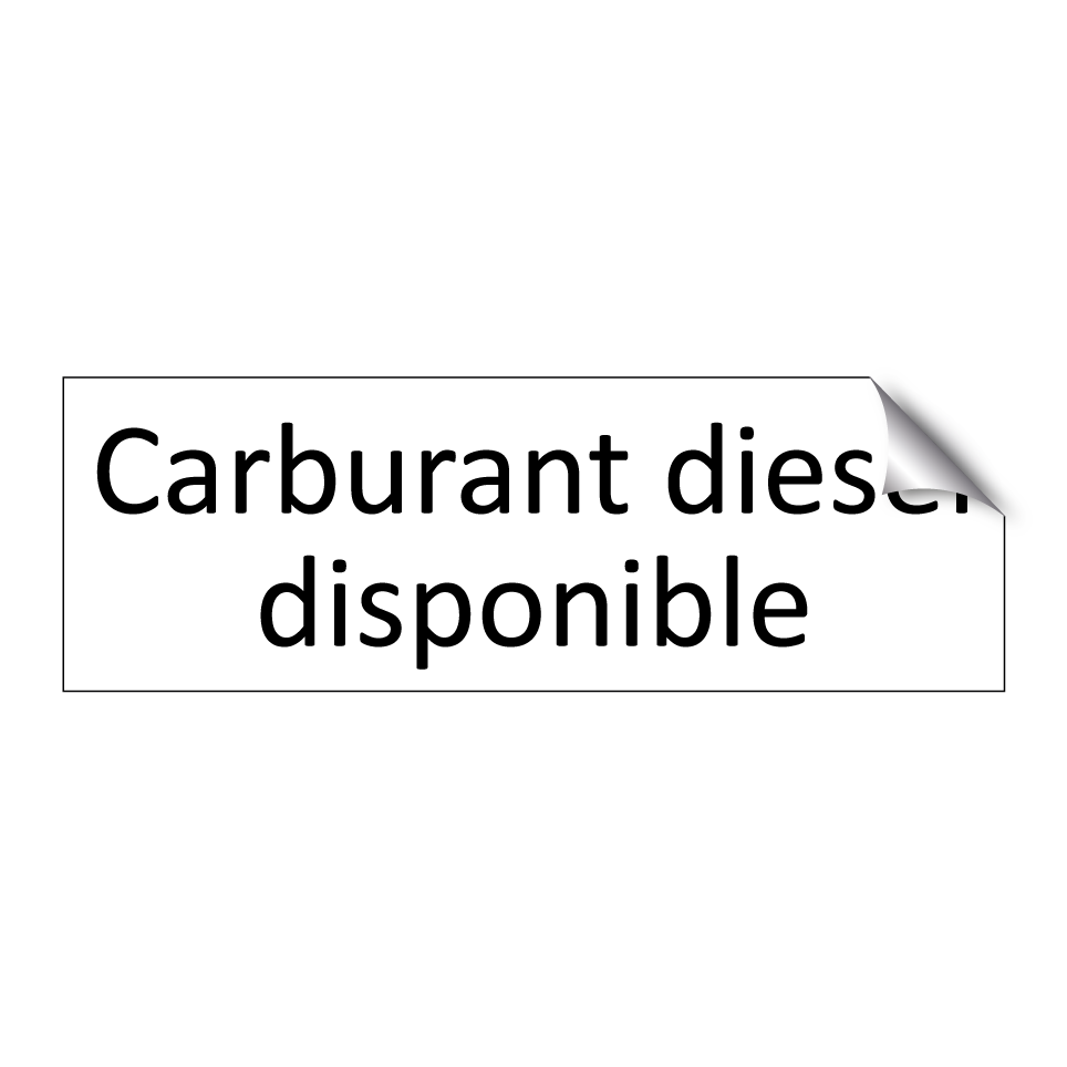 Carburant diesel disponible