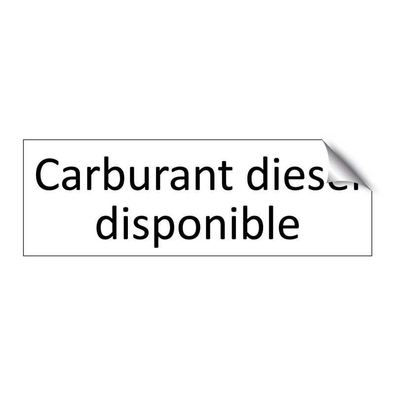 Carburant diesel disponible