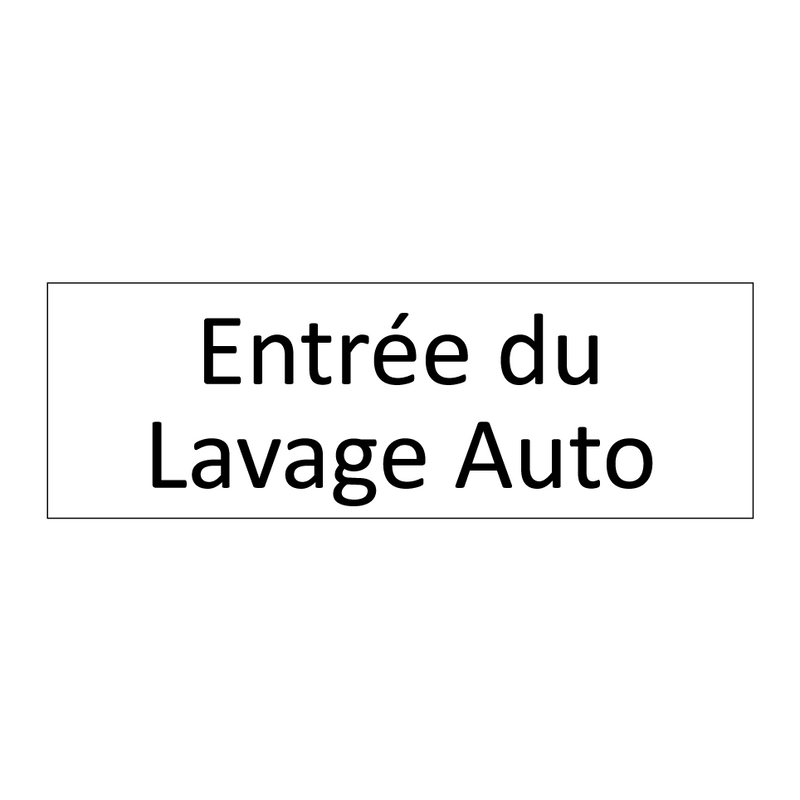 Entrée du Lavage Auto