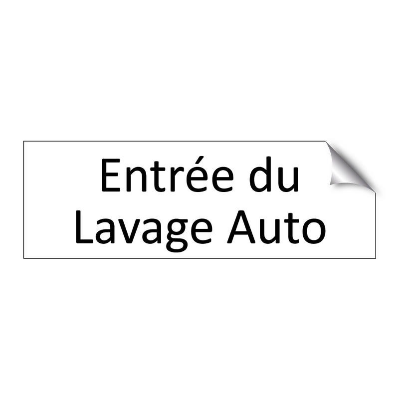 Entrée du Lavage Auto