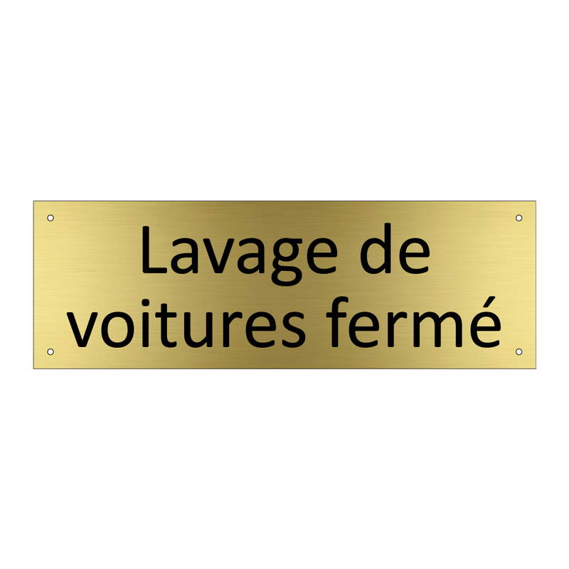Lavage de voitures fermé