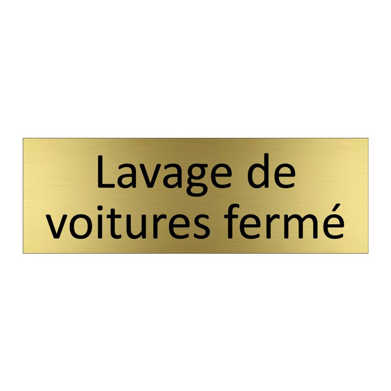 Lavage de voitures fermé