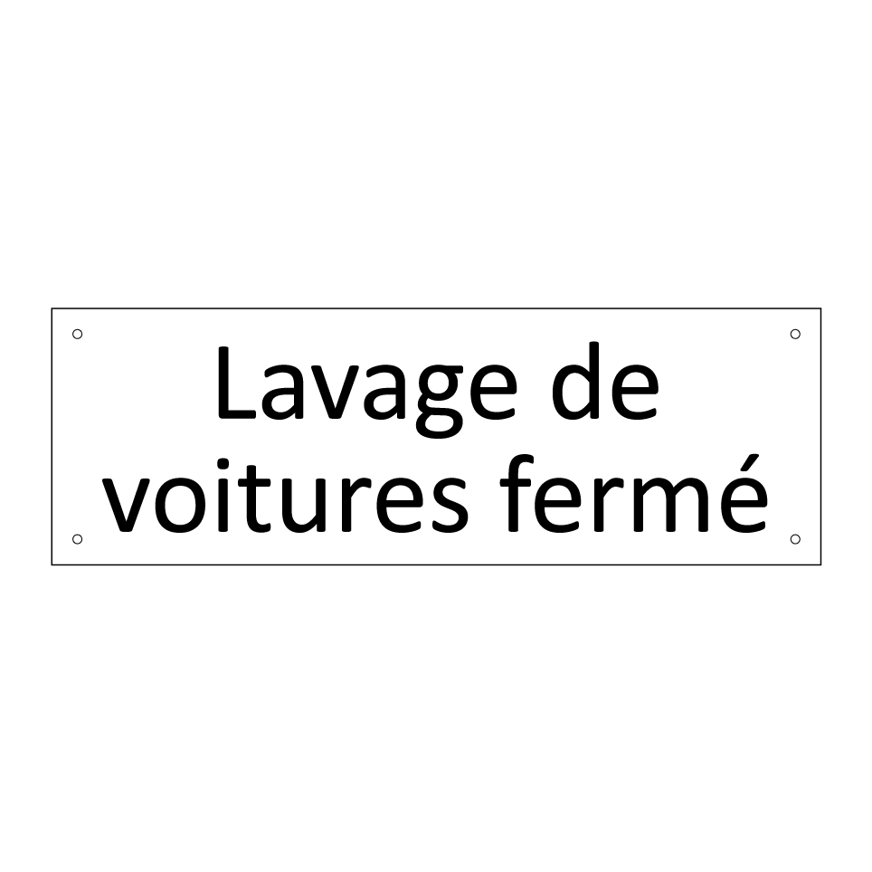 Lavage de voitures fermé