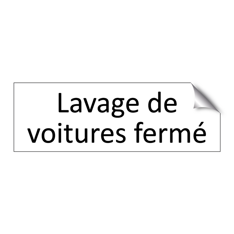 Lavage de voitures fermé