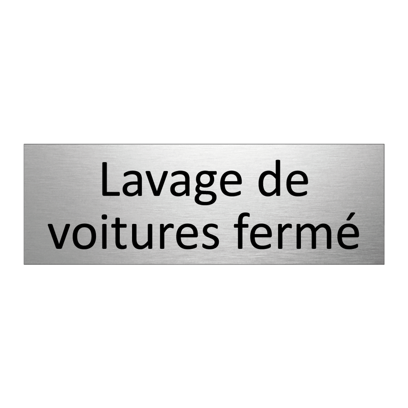 Lavage de voitures fermé