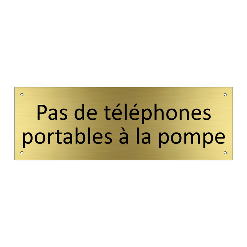Pas de téléphones portables à la pompe