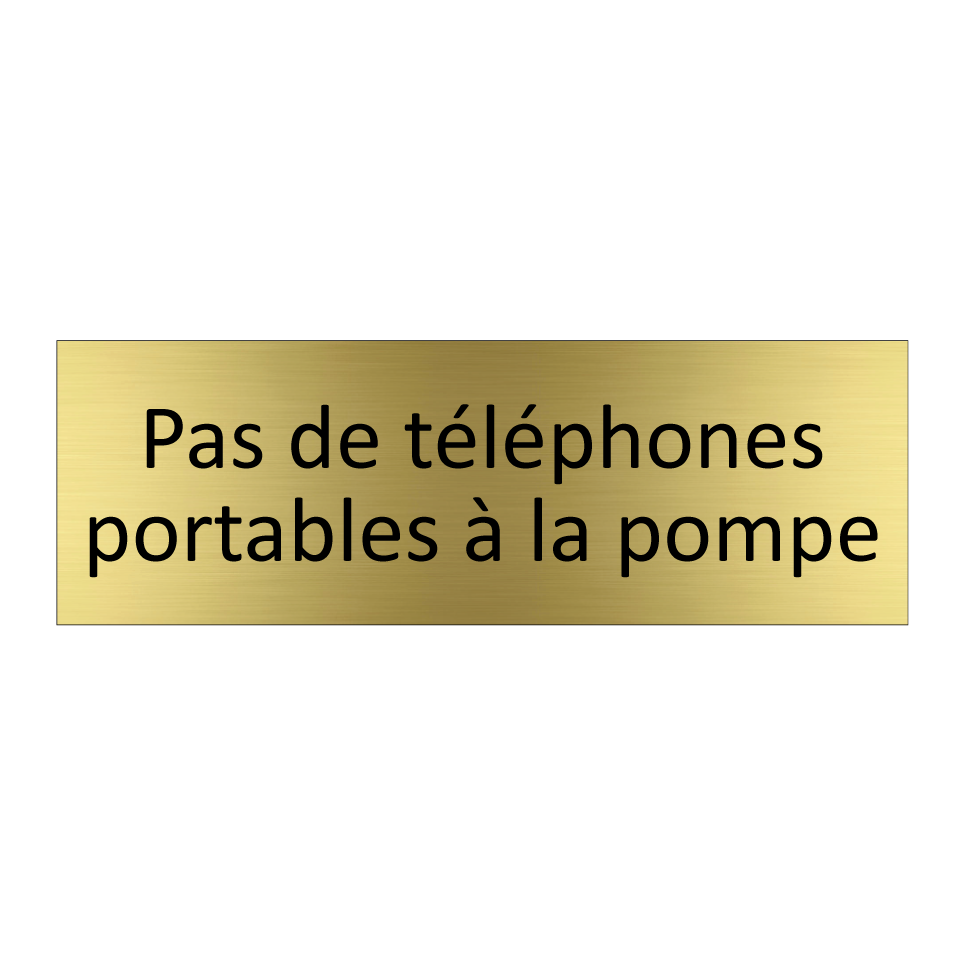 Pas de téléphones portables à la pompe