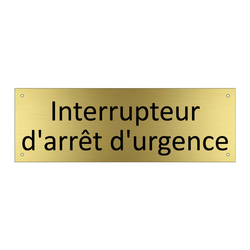 Interrupteur d'arrêt d'urgence