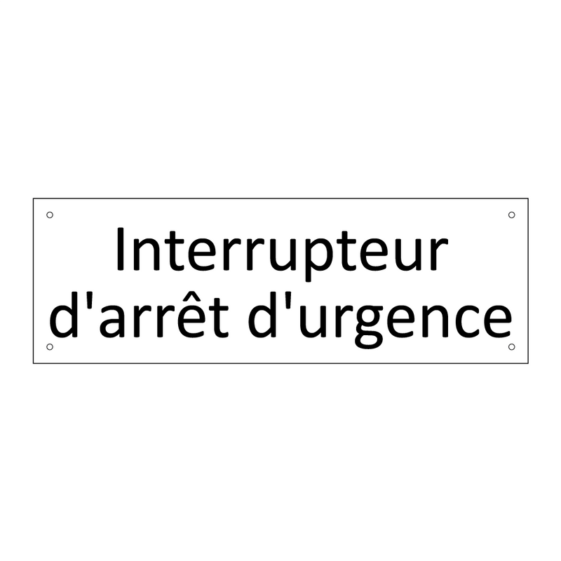 Interrupteur d'arrêt d'urgence