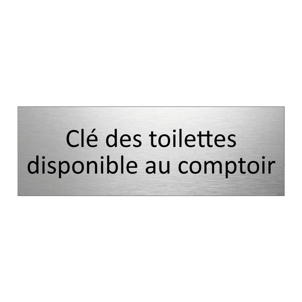 Clé des toilettes disponible au comptoir