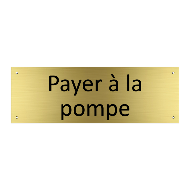 Payer à la pompe
