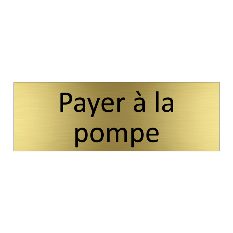 Payer à la pompe