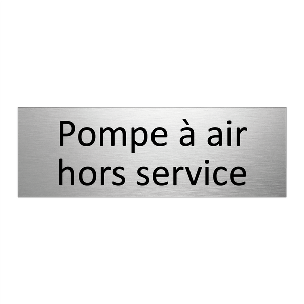 Pompe à air hors service