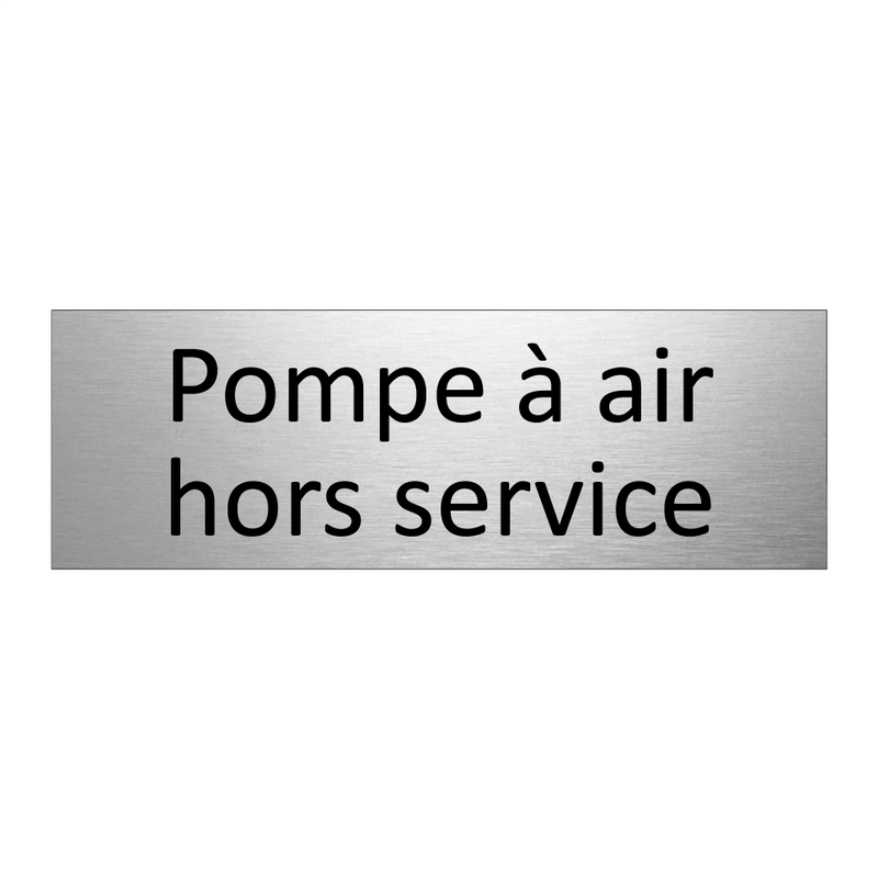 Pompe à air hors service