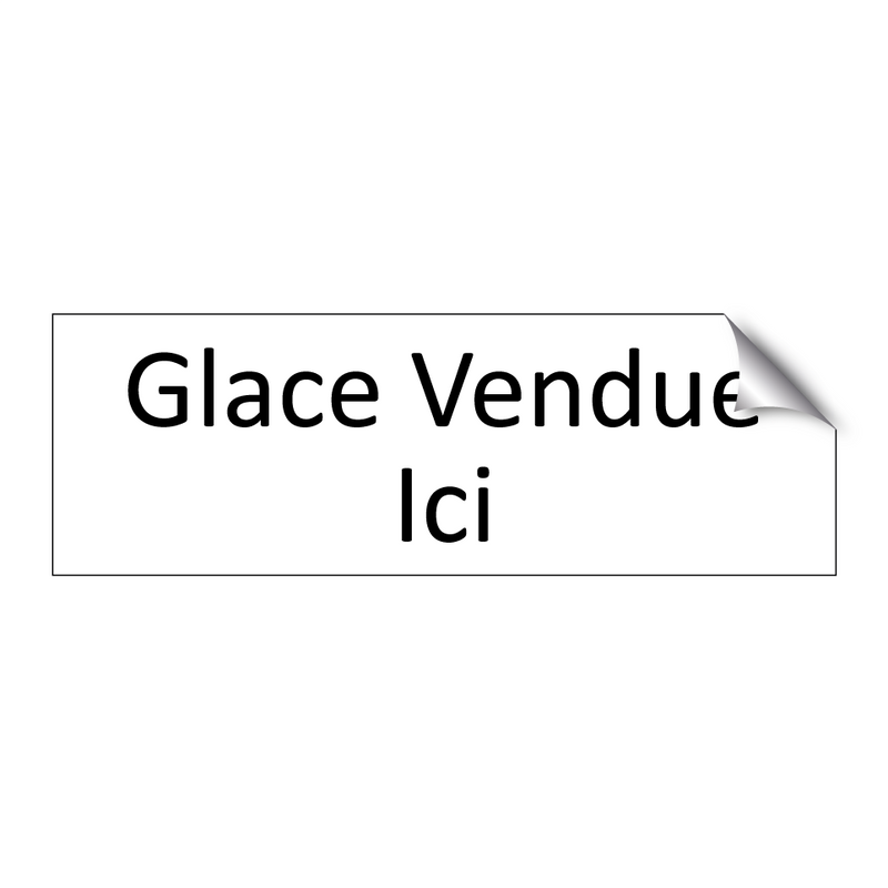 Glace Vendue Ici