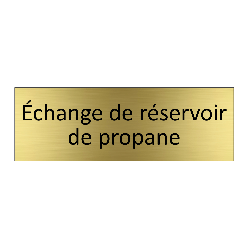 Échange de réservoir de propane