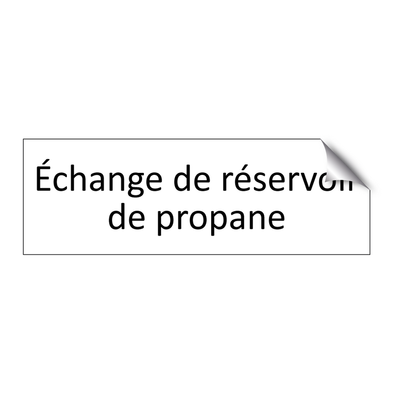 Échange de réservoir de propane